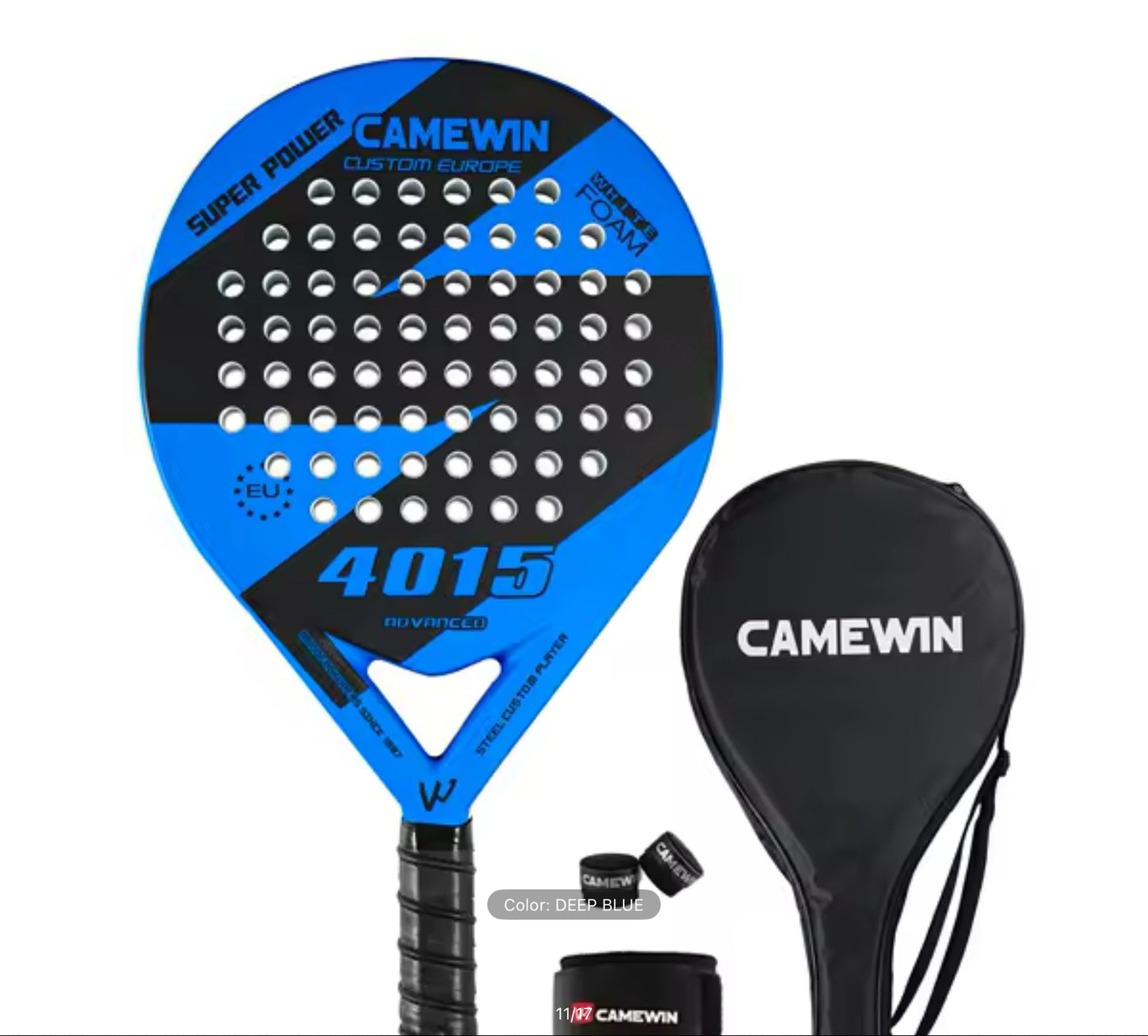 CAMEWIN paddle paddle racket with professional paddle cover with carbon fiber surface and core Flexible EVA memory foam for beginners with cover