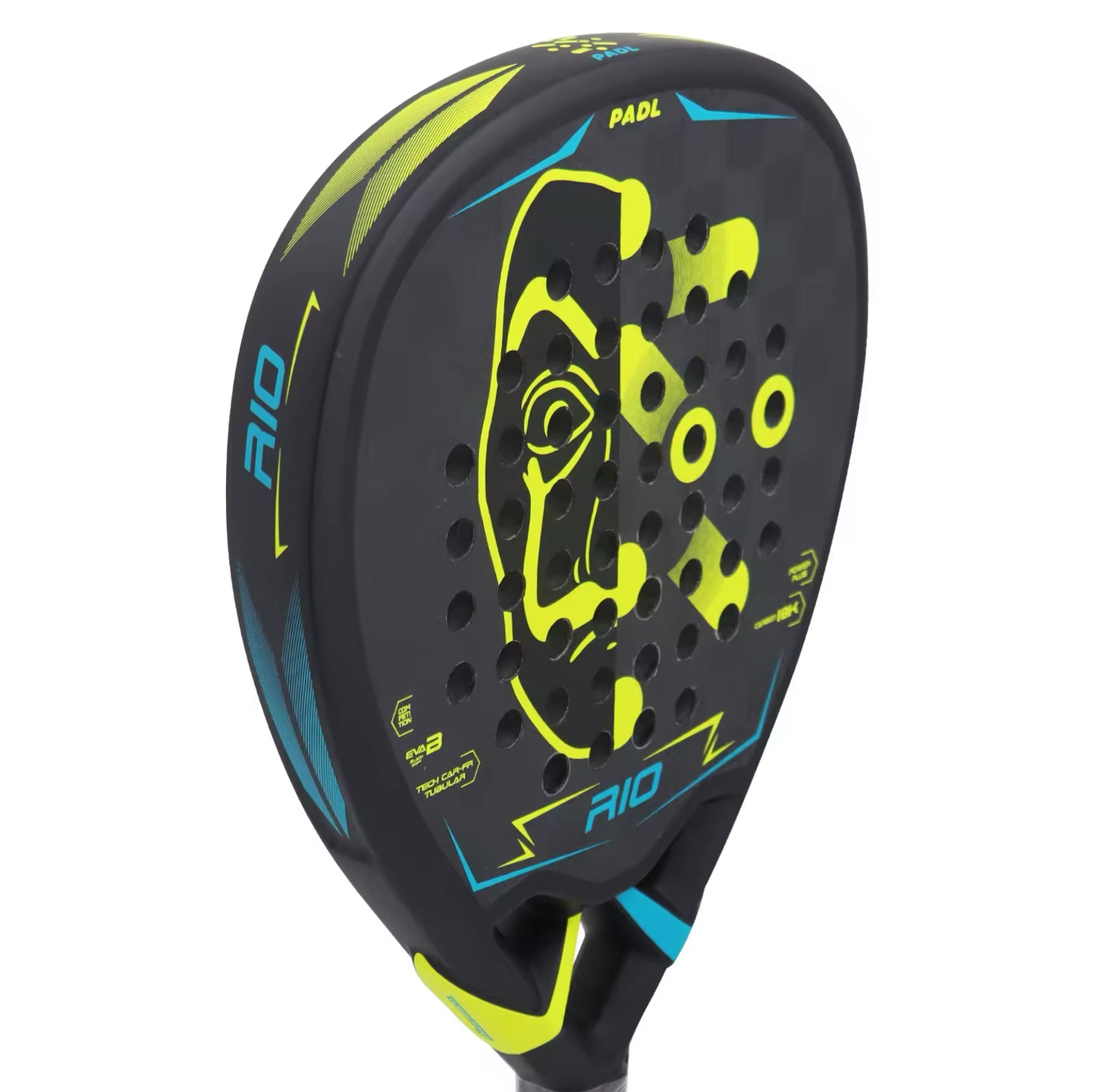 Carbon Fiber Paddle Racket,Fiber, rough finish with Eva Soft Memory Foam Core, Round Shape, High Balance