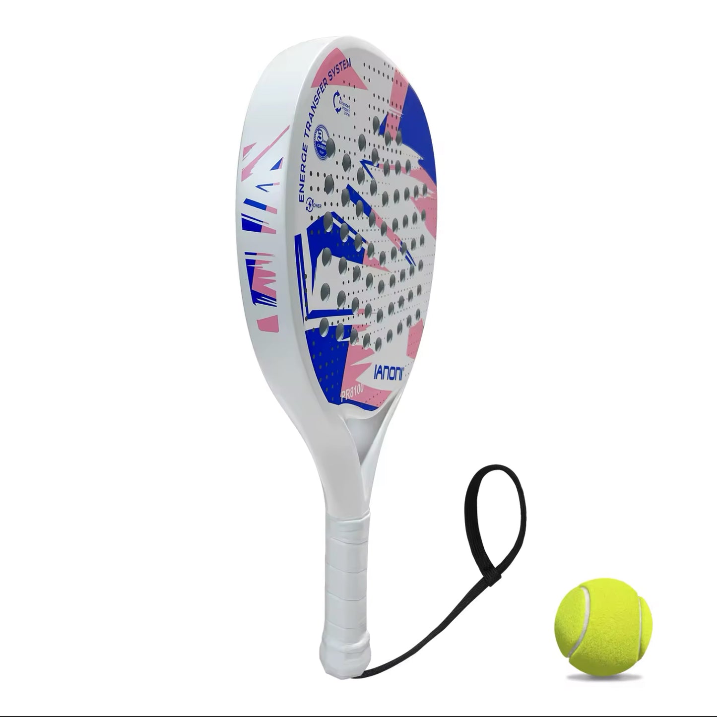 Padel Racket Carbon Fiber Surface with EVA Memory Flex Foam Core Lightweight Padel Racquet
