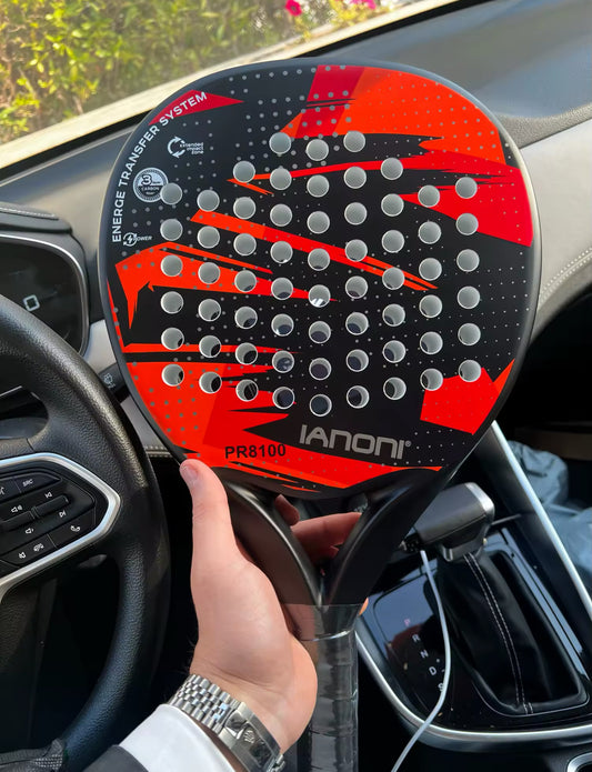 IANONI Padel Racket Carbon Fiber Surface with EVA Memory Flex Foam Core Padel Tennis Racquets Lightweight