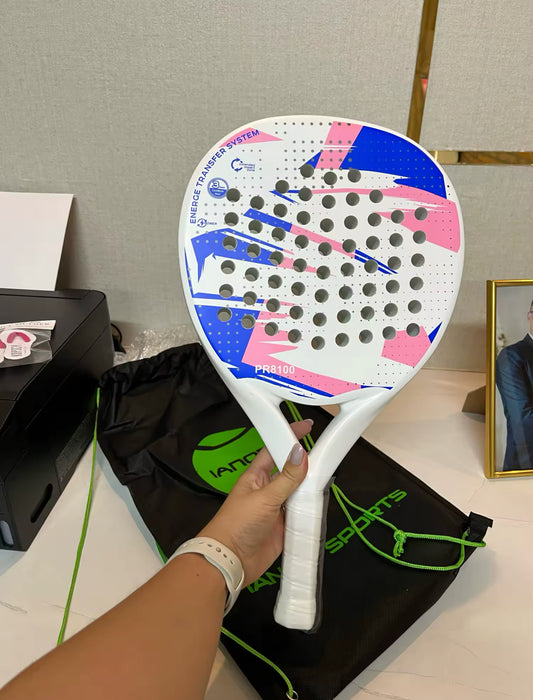 Padel Racket Carbon Fiber Surface with EVA Memory Flex Foam Core Lightweight Padel Racquet