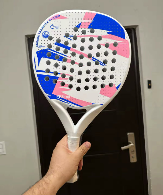 Padel Racket Carbon Fiber Surface with EVA Memory Flex Foam Core Lightweight Padel Racquet